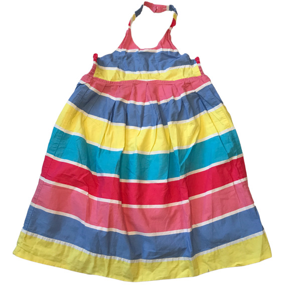Mini Boden Girls Striped Halter Dress 5-6Y - Picture 1 of 6